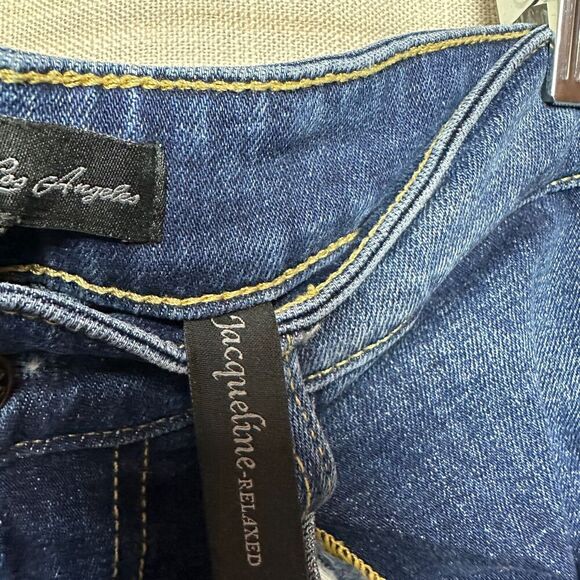 Guess Jeans Jacqueline Relaxed Size 24 Hi Rise Loose Fit Baggy Raw Hem Tapered - Picture 6 of 10